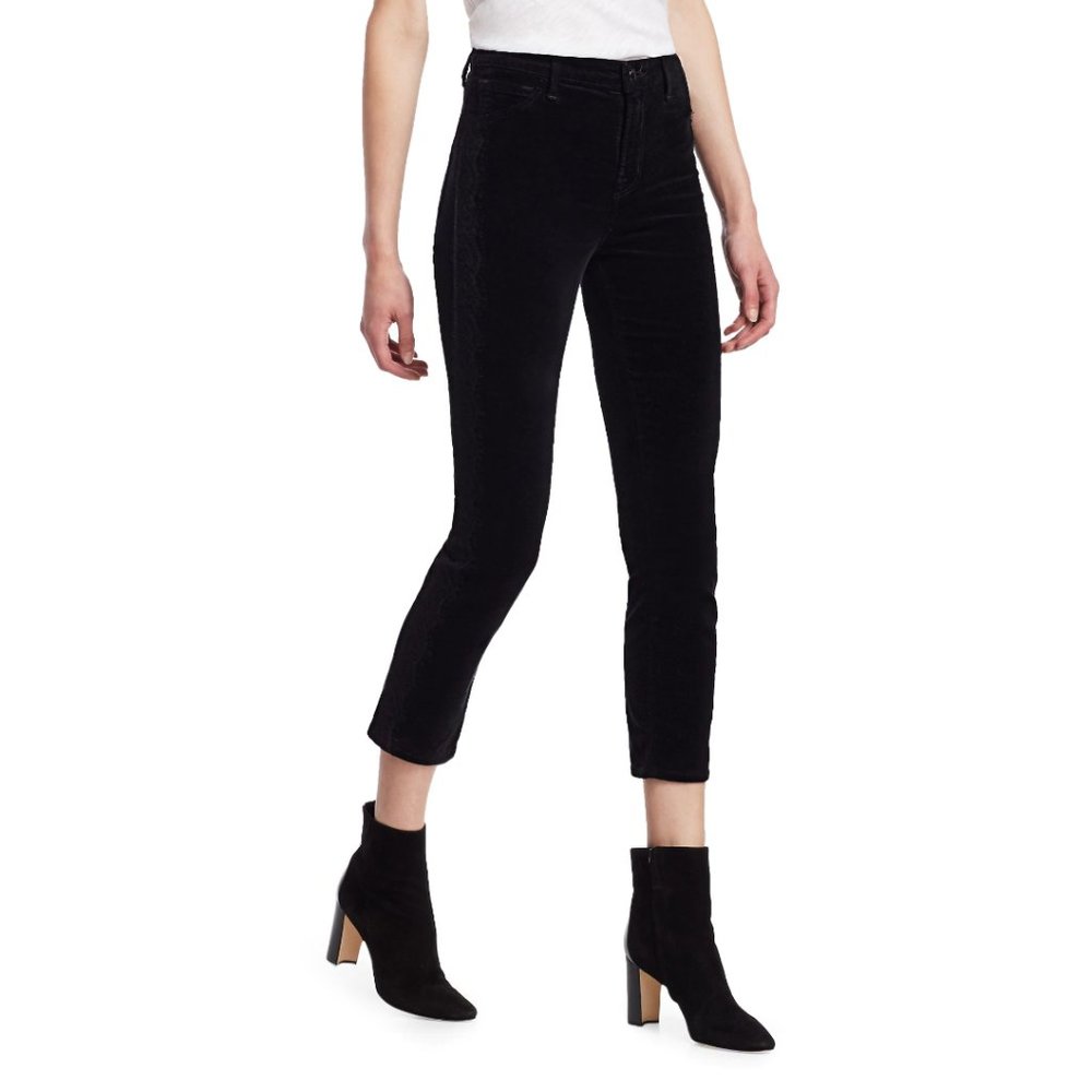 J Brand Ruby The Best Straight Leg Cropped Black Jeans